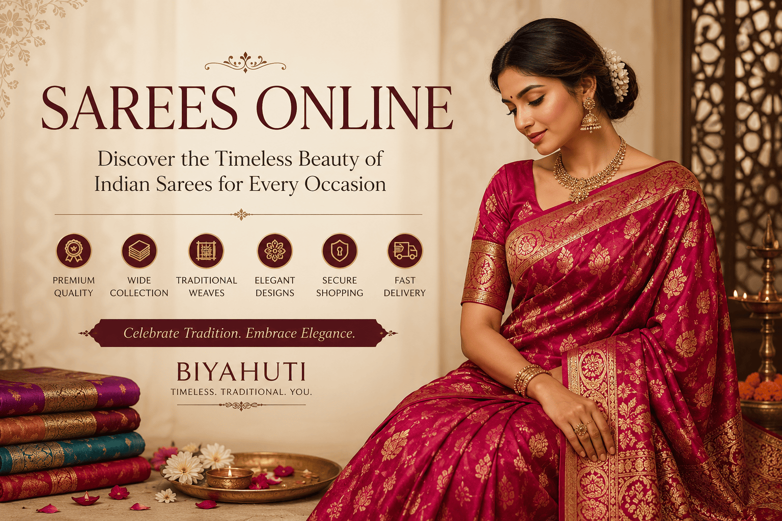 Sarees Online: Explore Elegant Indian Sarees for Every Occasion | Biyahuti