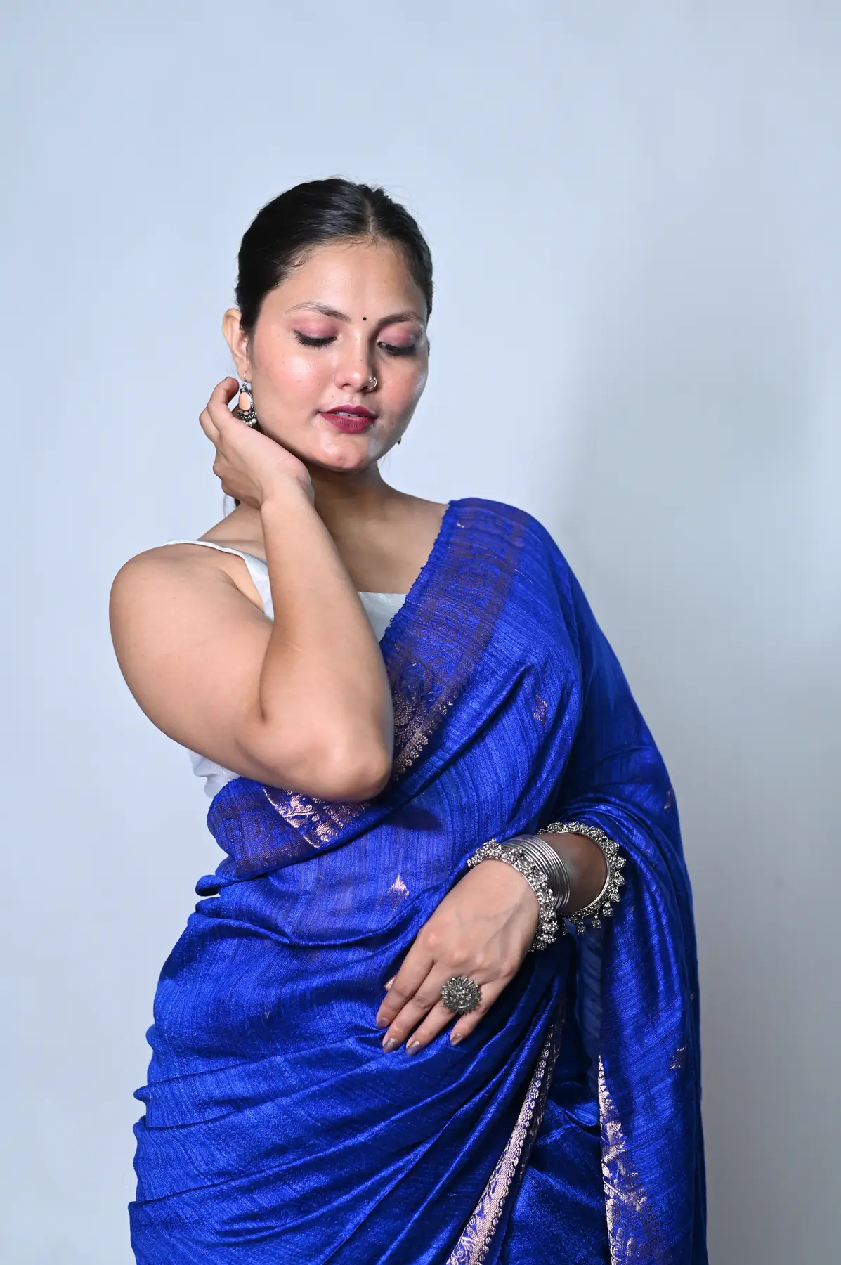 pure matka silk banarasi saree