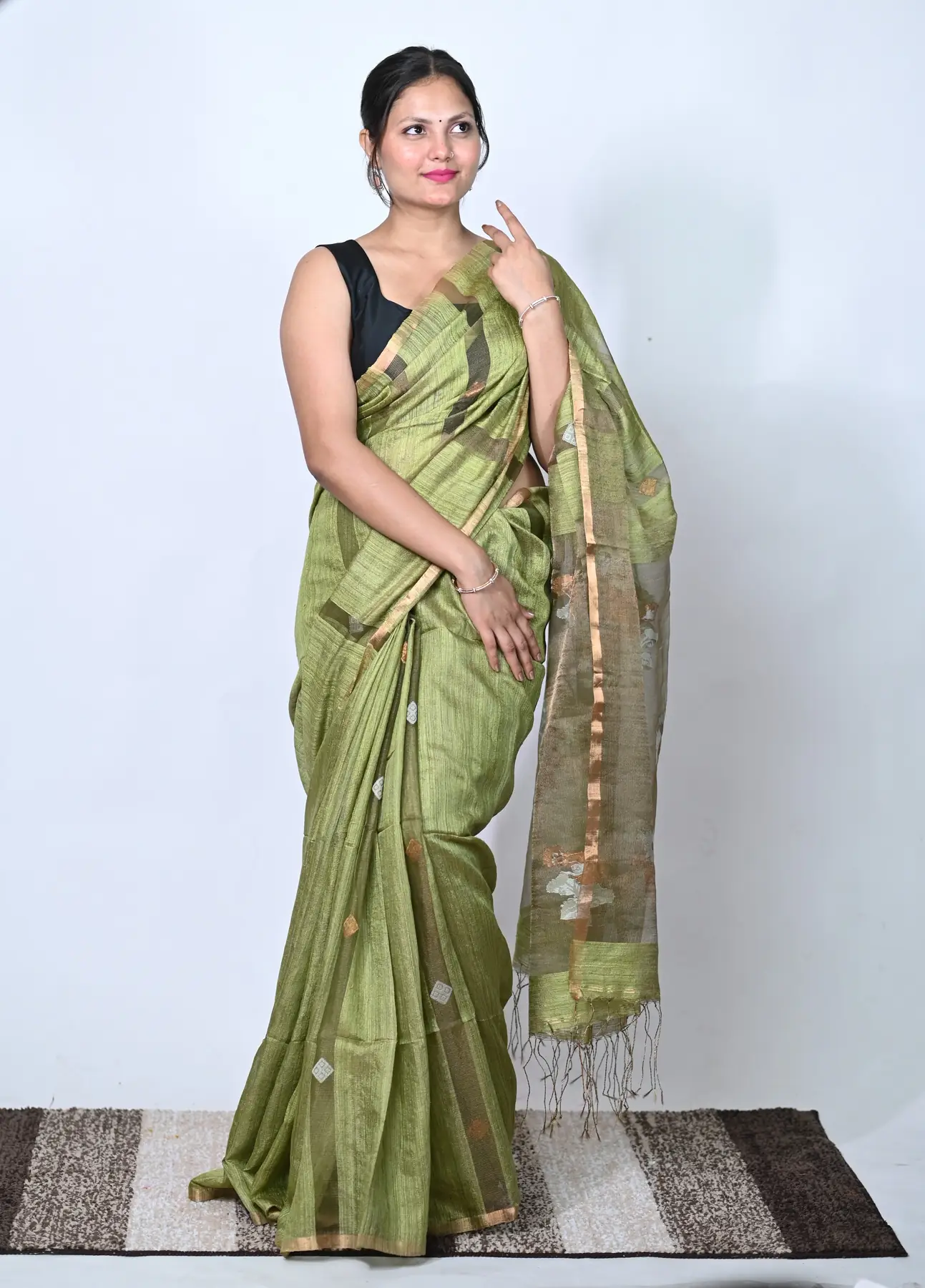 matka tissue jamdani Handloom saree