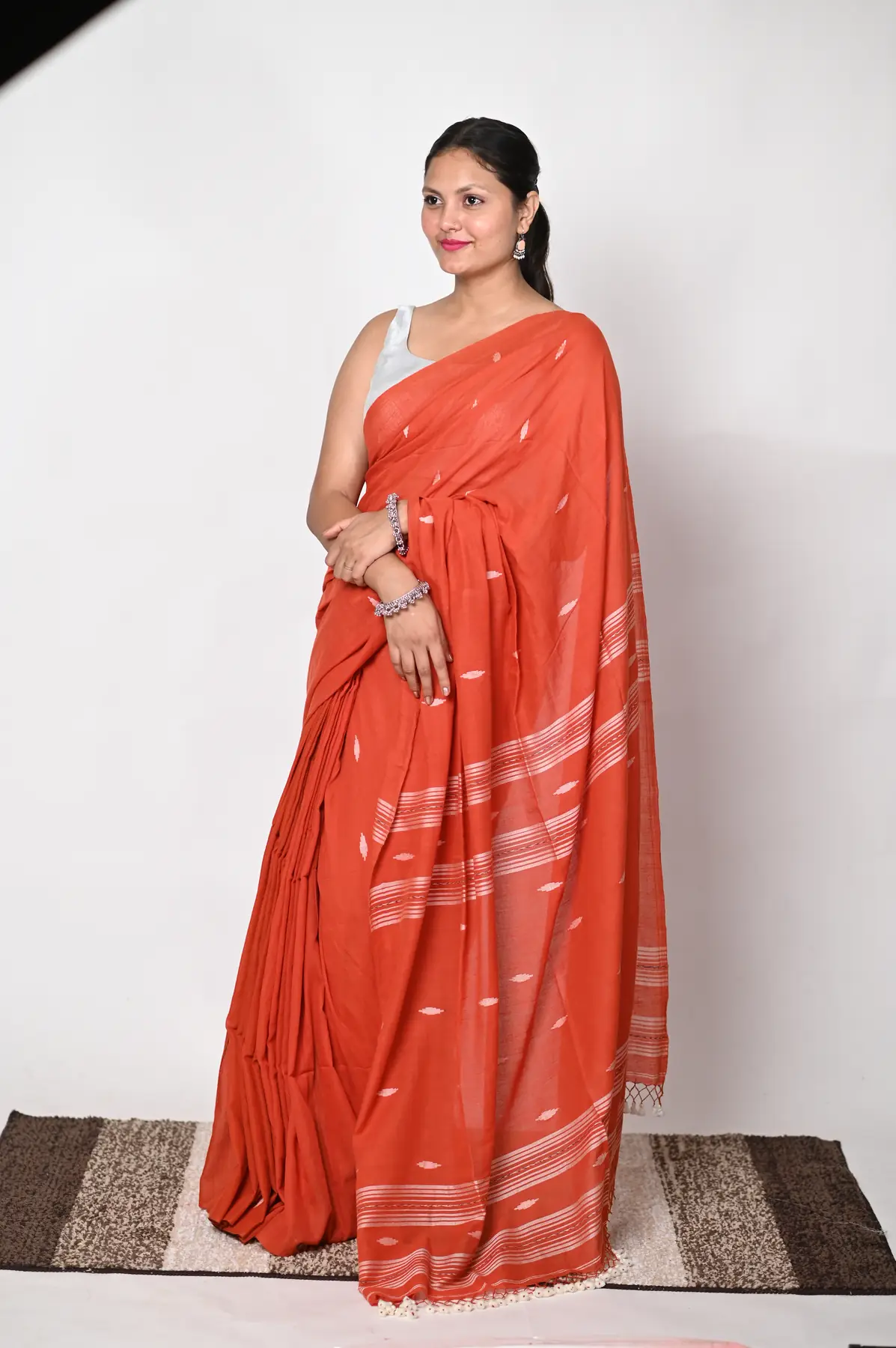 mulmul cotton handloom saree