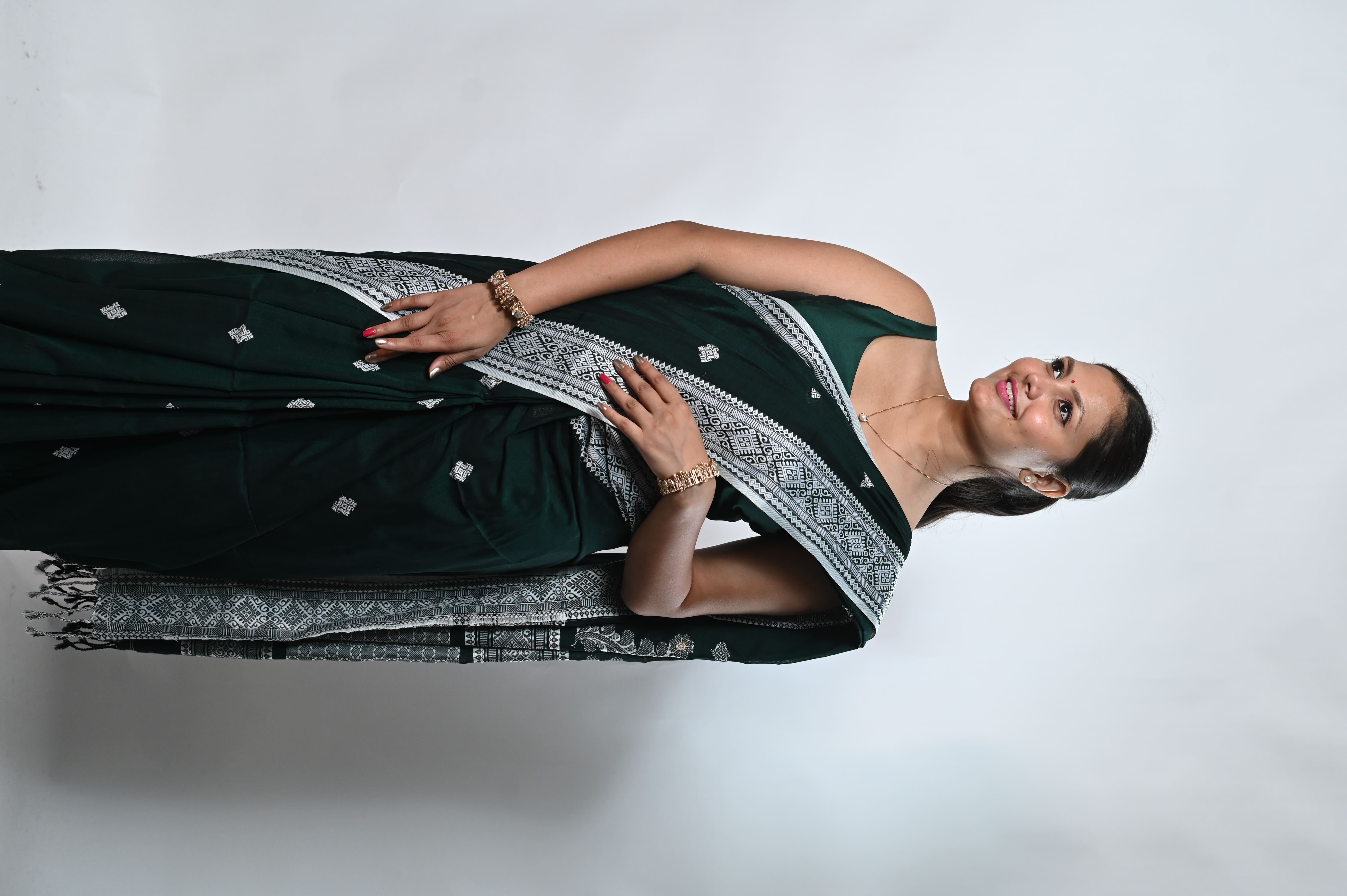 mercerised cotton saree hand weaving buta work
