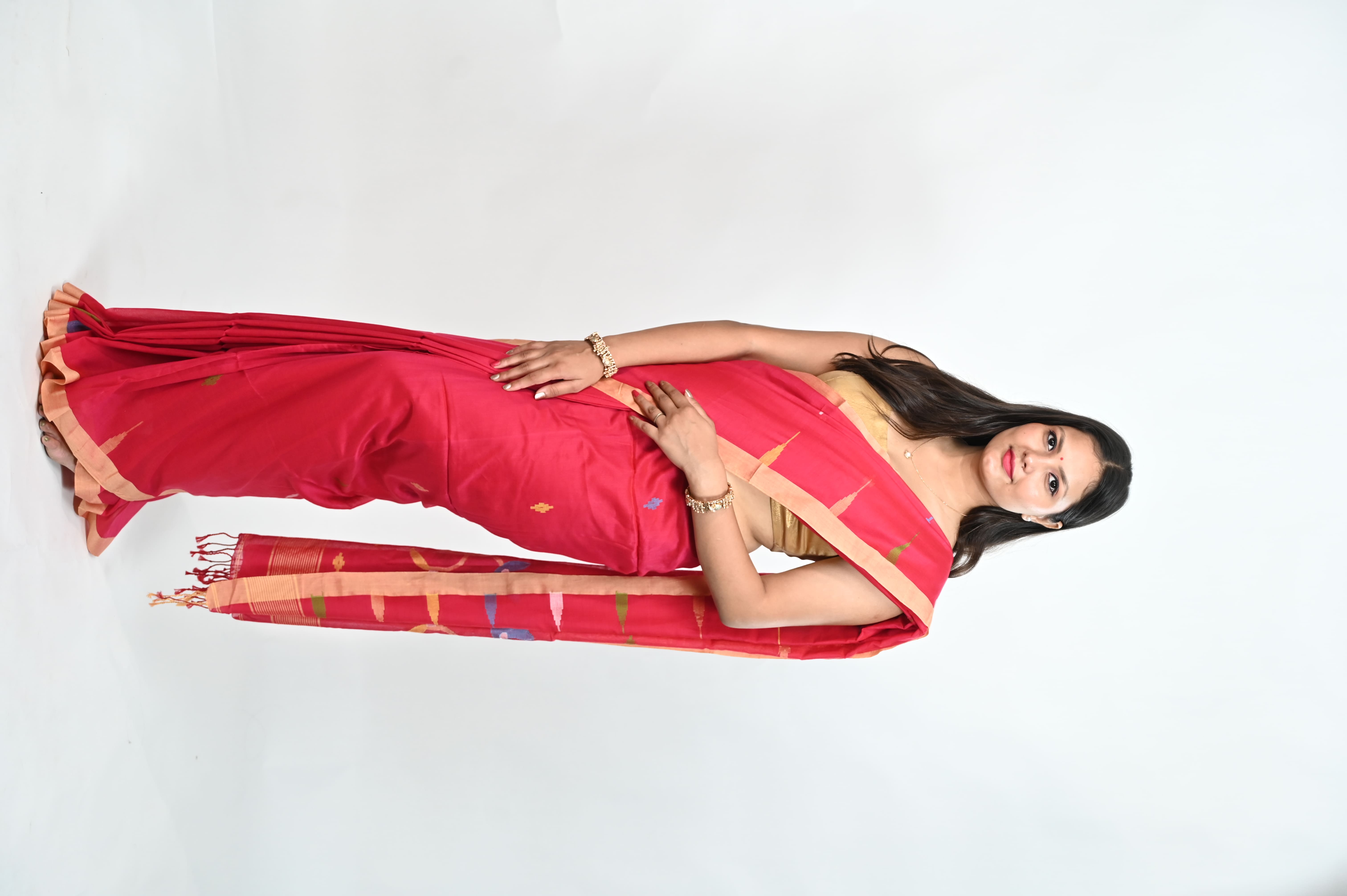 Handloom cotton jamdani saree