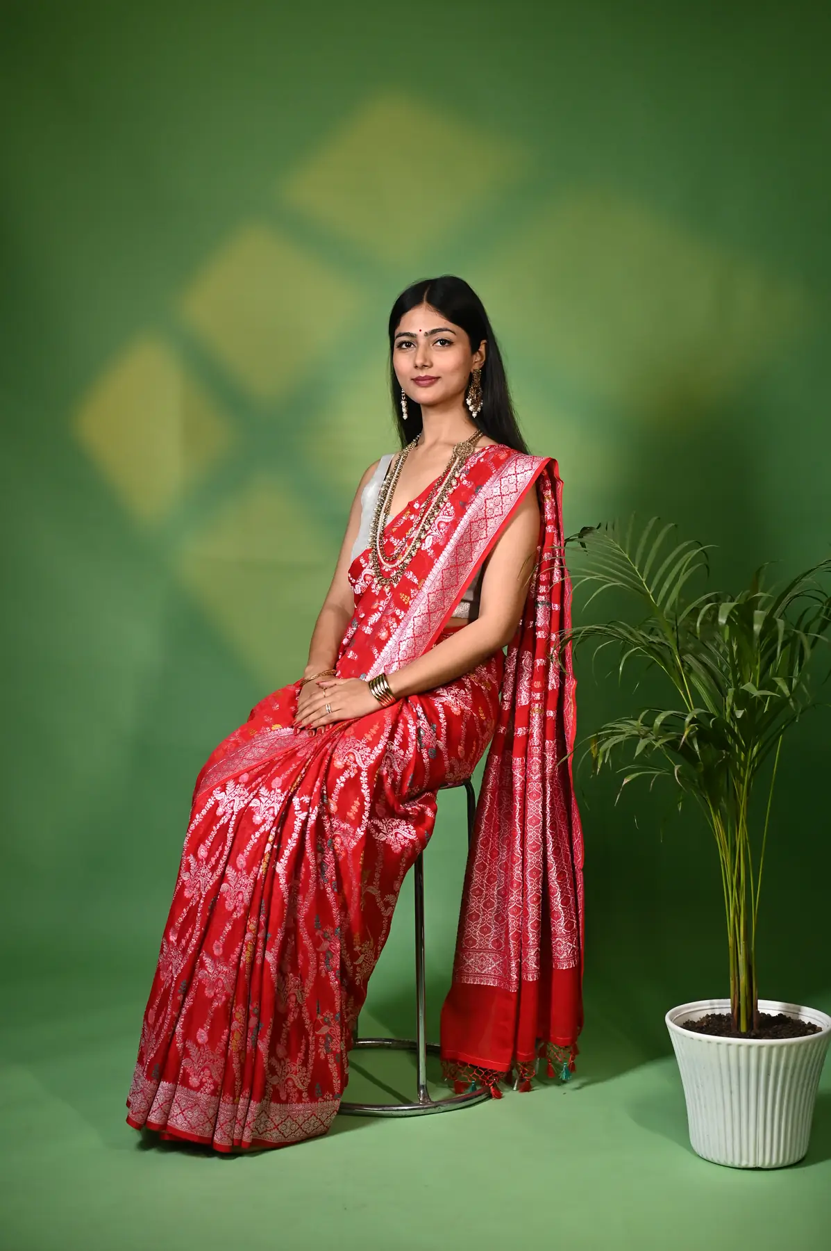 Handloom pure georgette khaddi banarasi saree